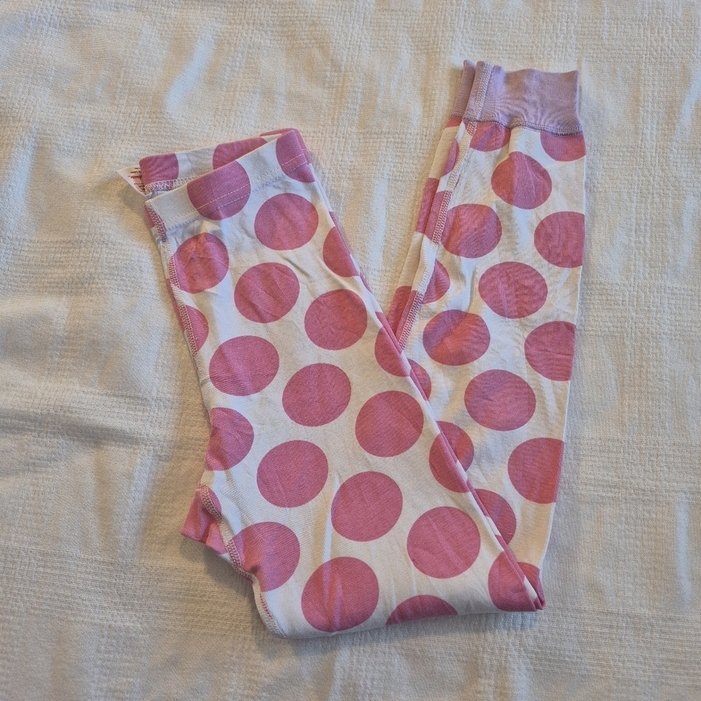 Hanna Andersson girls size 130 or 8 pink & white pajama pants GUC